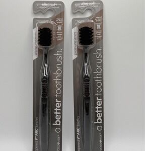 World Wide Daily Toothbrush 2 Pack - Ultra Soft V ARC Black
